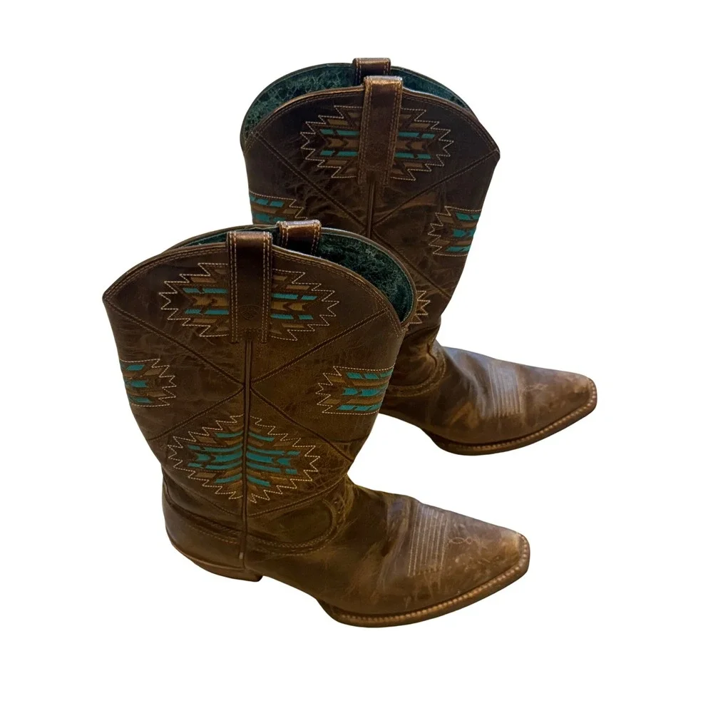 Ariat Cheyenne Tribal Boots Women's‎ Size 7B- Perfectly Broken-In Cowgirl Boots
